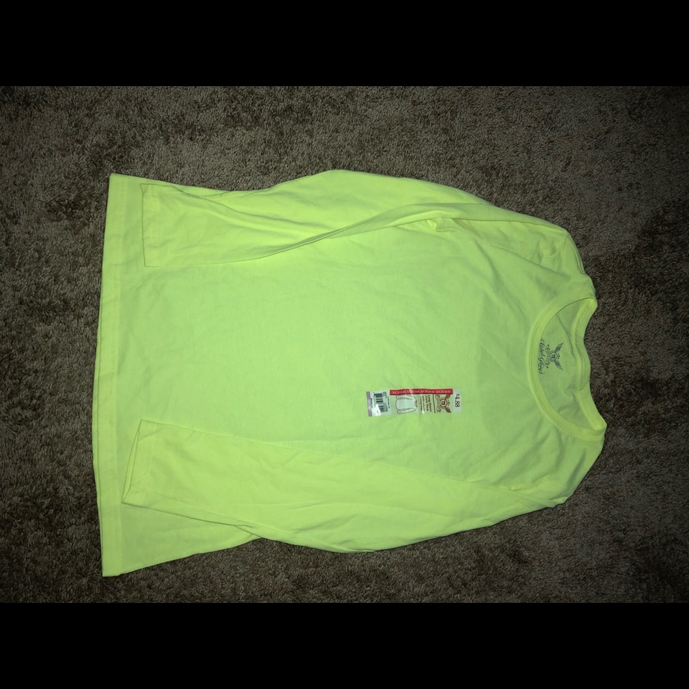Neon yellow long sleeve t shirt
